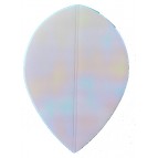 Iridescent 'Oil on Water' Smooth Flights PEAR White - Flight