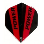 Power Max STD Solid Red/Black Darts Flight - Flight