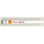 SNOW White Text and Icon Personalised Stems - Medium