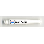 SNOW White Text and Icon Personalised Stems - Short