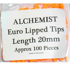 Alchemist Euro Lipped Tips Fluro Orange 20mm 100 pieces