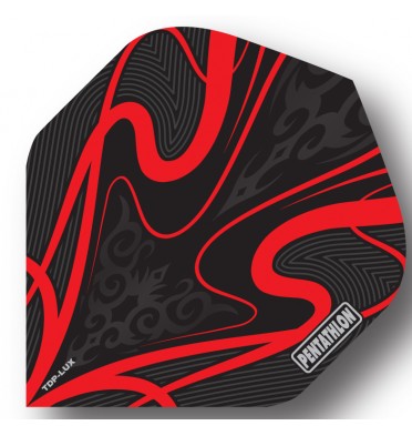 Pentathlon TDP Lux Dart Flights - Black Series - Standard - Red