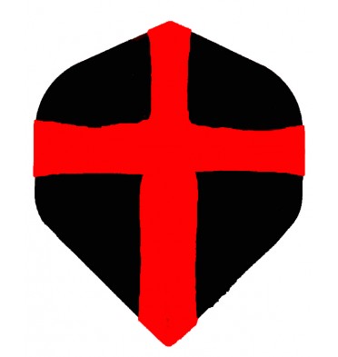 Black Cross Std Red