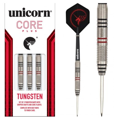 Unicorn Core Plus Tungsten Darts - Steel Tip - Front Grip - 23g