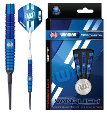 *Winmau Vanquish Darts - Soft Tip - Blue - Razor - 18g-D9746