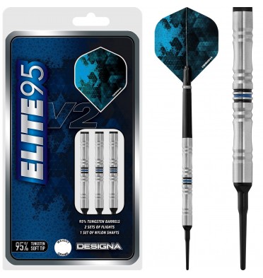 *Designa Elite 95 V2 Soft Tip Darts - M1 - 19g-D9851