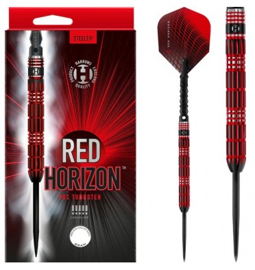 Harrows Red Horizon Darts - Steel Tip - Black and Red - 23g