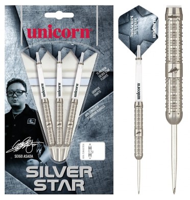 *Unicorn Silver Star Darts - Steel Tip - Seigo Asada - 22g-D2261