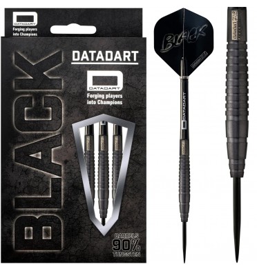 *Datadart Black Darts - Steel Tip - Titanium Matt - Straight - S2 - 24g-D4033