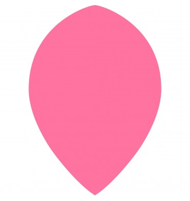 *Dart Flights - Poly Plain Fluoresent - Pear - Fluro Pink