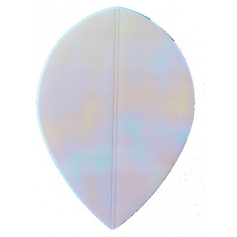 Iridescent 'Oil on Water' Smooth Flights PEAR White