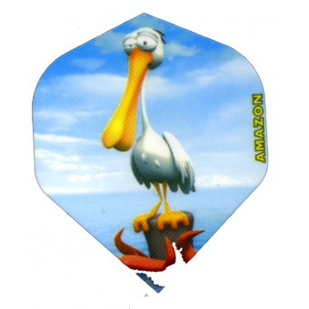Amazon Cartoon Dart Flights - 100 Micron - Standard - Pelican