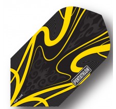 Pentathlon TDP Lux Dart Flights - Black Series - Slim - Yellow