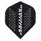 Pentathlon Dart Flights - 100 Micron - Standard - Checkouts - Black