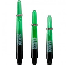 *Perfect Darts - Two Tone Shafts - Polycarbonate - Black and Green - 3 Sets Pack - Medium