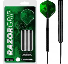 Designa Razor Grip V2 Darts - Steel Tip - M4 - Black - 24g-D5311