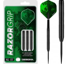 Designa Razor Grip V2 Darts - Steel Tip - M5 - Black  - 22g-D5313