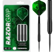 Designa Razor Grip V2 Darts - Steel Tip - M1 - Black - 21g-D5315