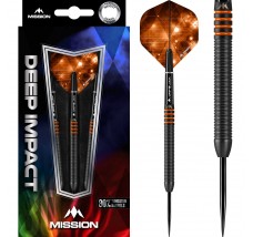 Mission Deep Impact Darts - Steel Tip - Black - M4 - Orange - 22g-D5381