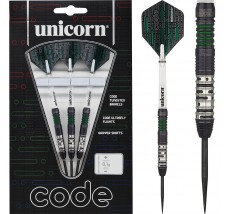 *Unicorn Code Darts - Steel Tip - Black Titanium - Green - 22g-D2234