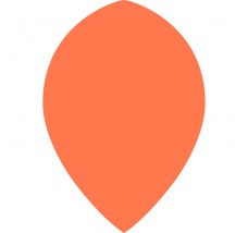 *Dart Flights - Poly Plain Fluoresent - Pear - Fluro Orange