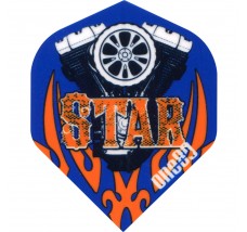 *One80 Dart Flights - 130 Micron - Rockstar - Std - Orange Star