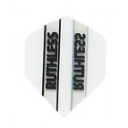 Ruthless Clear Panel Dart Flights - 100 Micron - 1704 - Standard - White