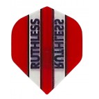 Ruthless Clear Panel Dart Flights - 100 Micron - 1710 - Standard - Red
