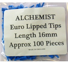 Alchemist Euro Lipped Tips Blue 16mm 100 pieces