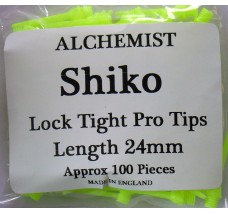 Alchemist Shiko Lock Tight Pro Tips Fluro Yellow 24mm 100 pi