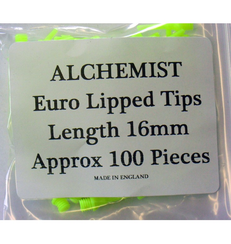 100 WHITE 16mm ALCHEMIST EURO LIPPED  2ba SOFT TIPS 